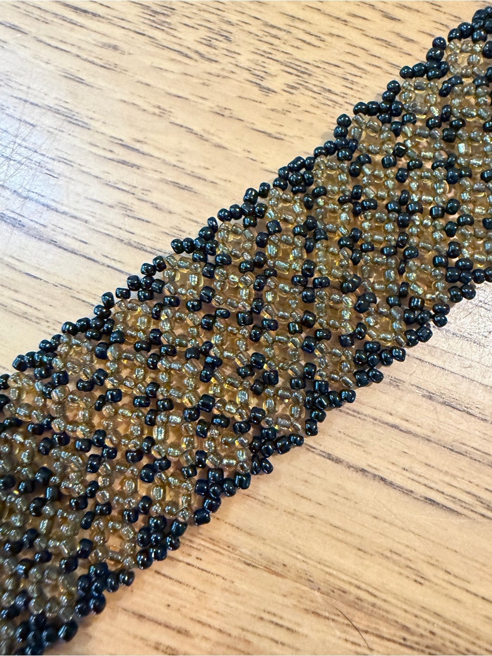 Woven Glass Bead Geometric Belt - Picture 2 of 4